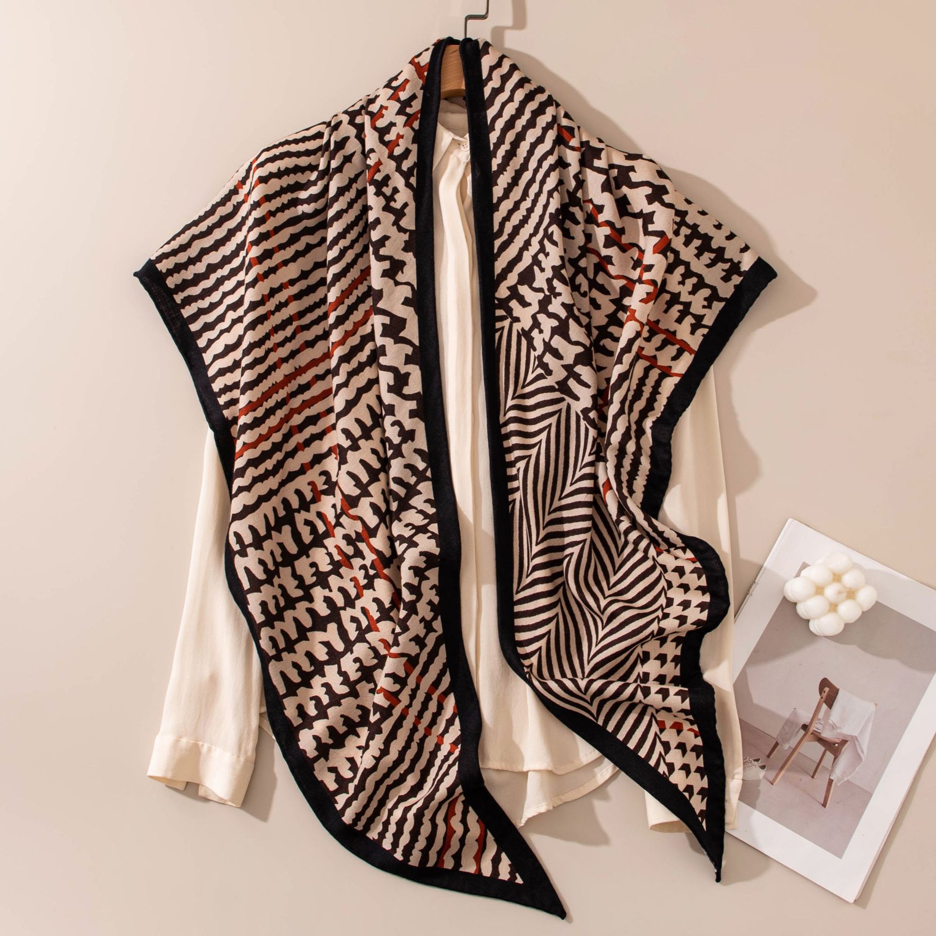 The Silk Wool Triangle Scarf Shawl