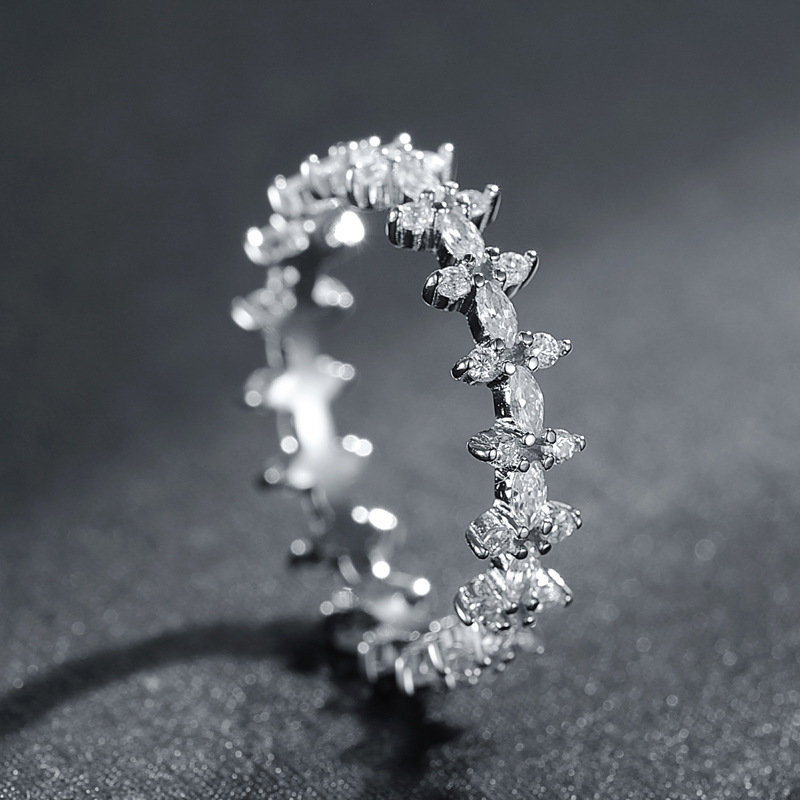 The S925 Sterling Silver Full Zircon Index Finger Ring - Image 3