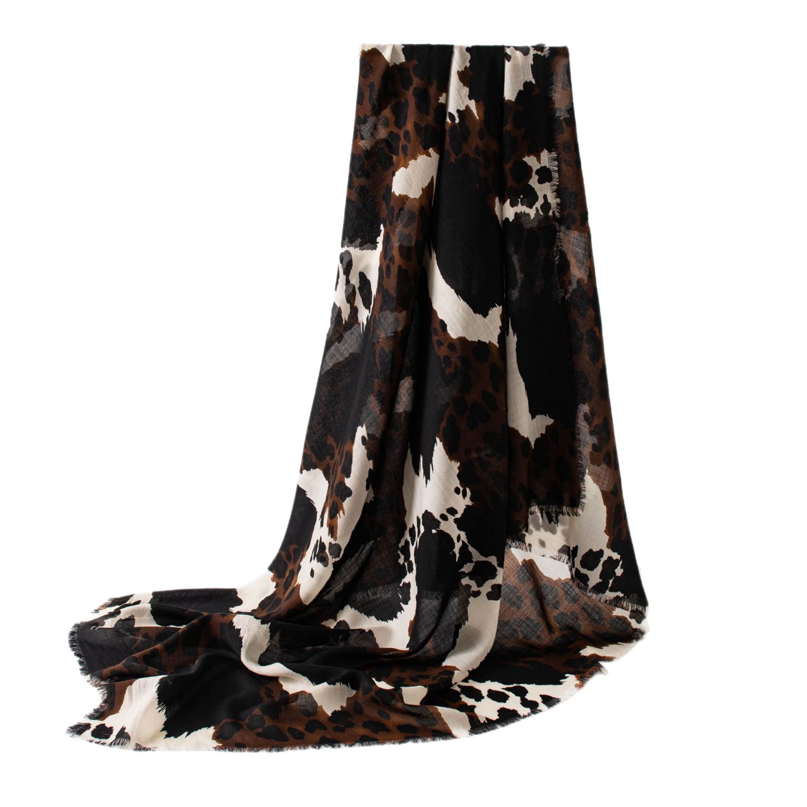 The Water-Soluble Wool Leopard Print Shawl - Image 5