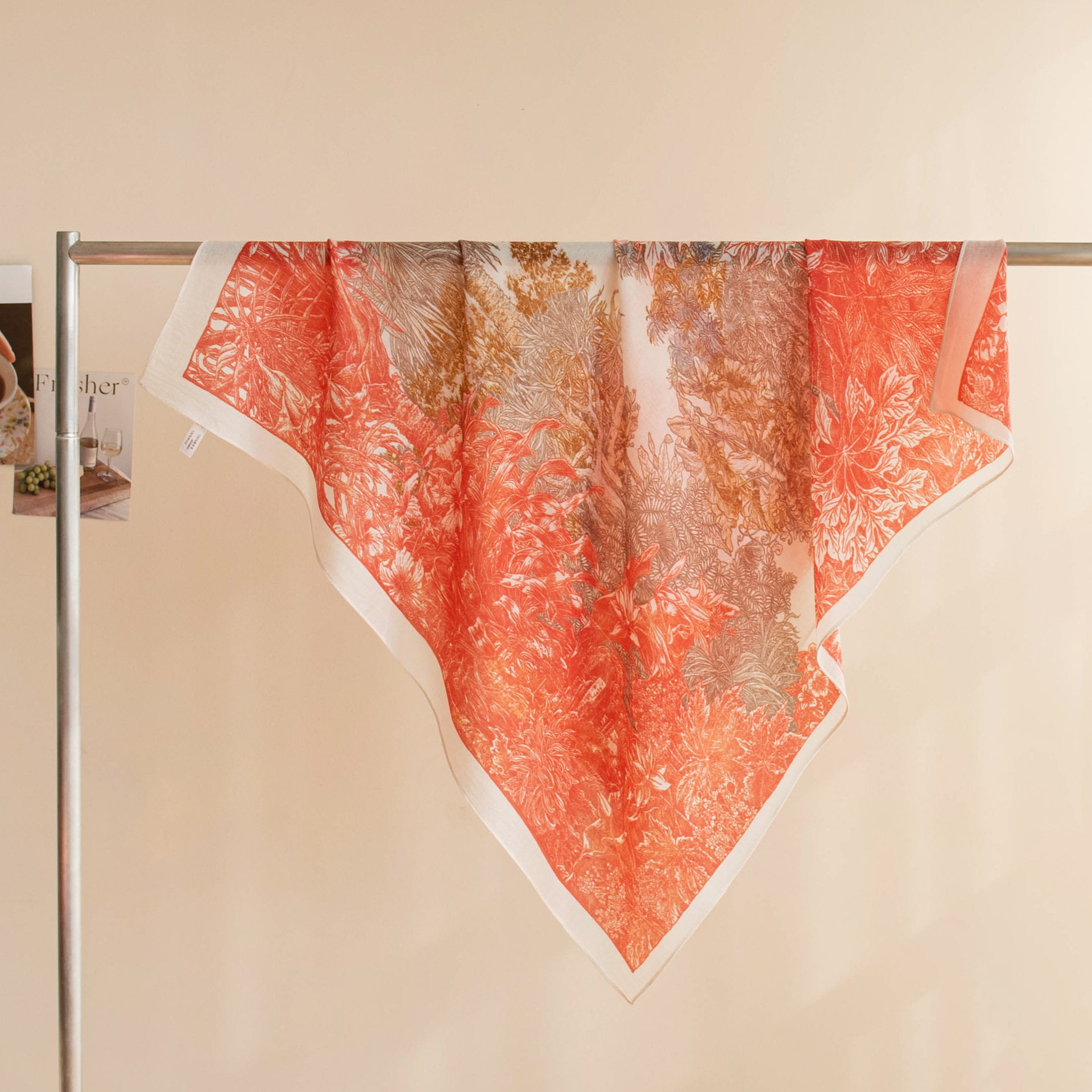 The Water-Soluble Wool Printed Scarf - Image 2