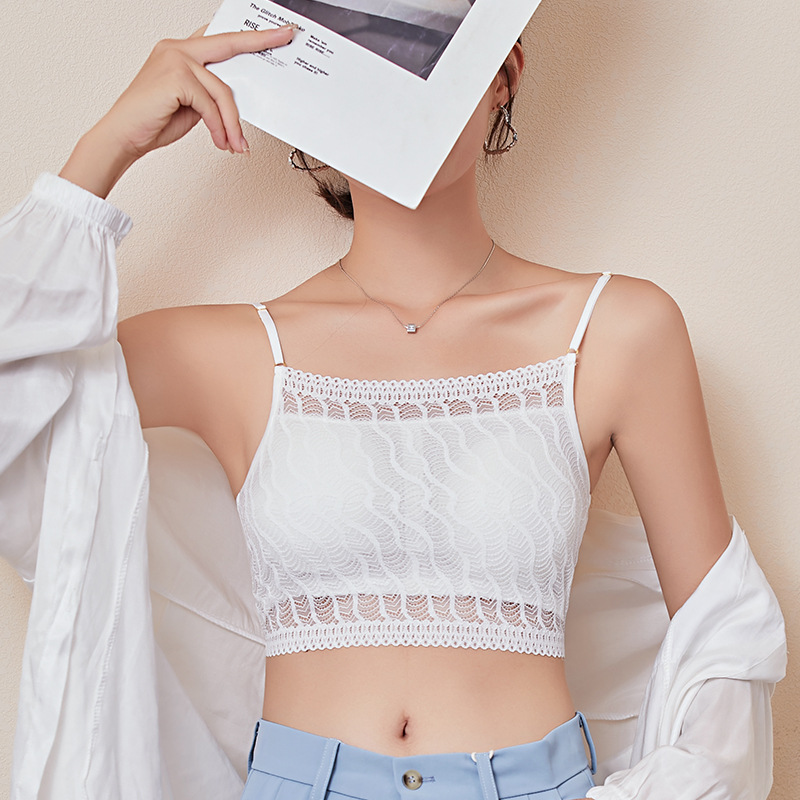 The Silk Lace Tube Top with Back Straps