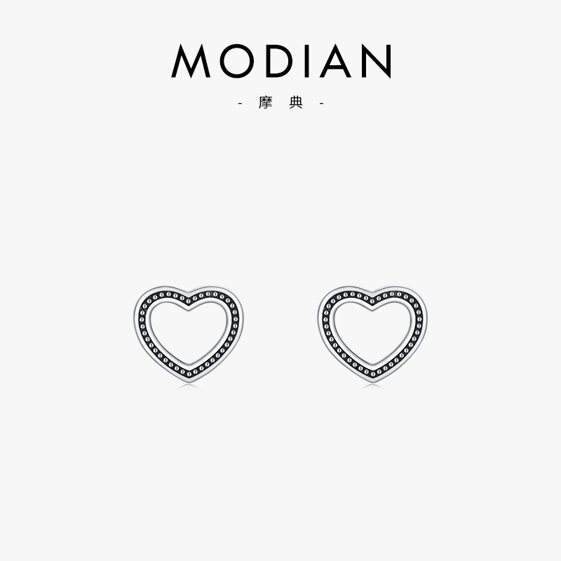 The S925 Sterling Silver Heart Earrings