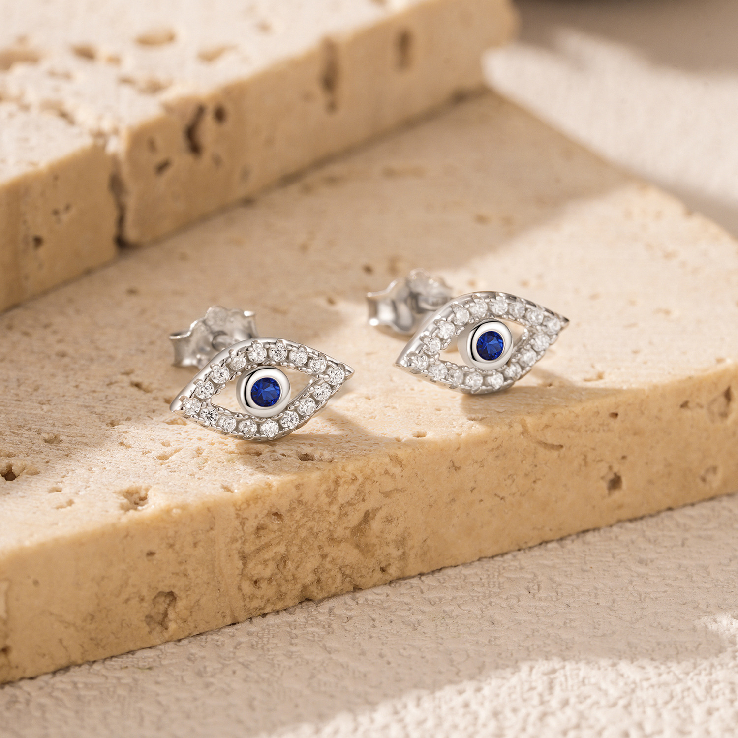 The S925 Sterling Silver Eye Earrings - Image 4