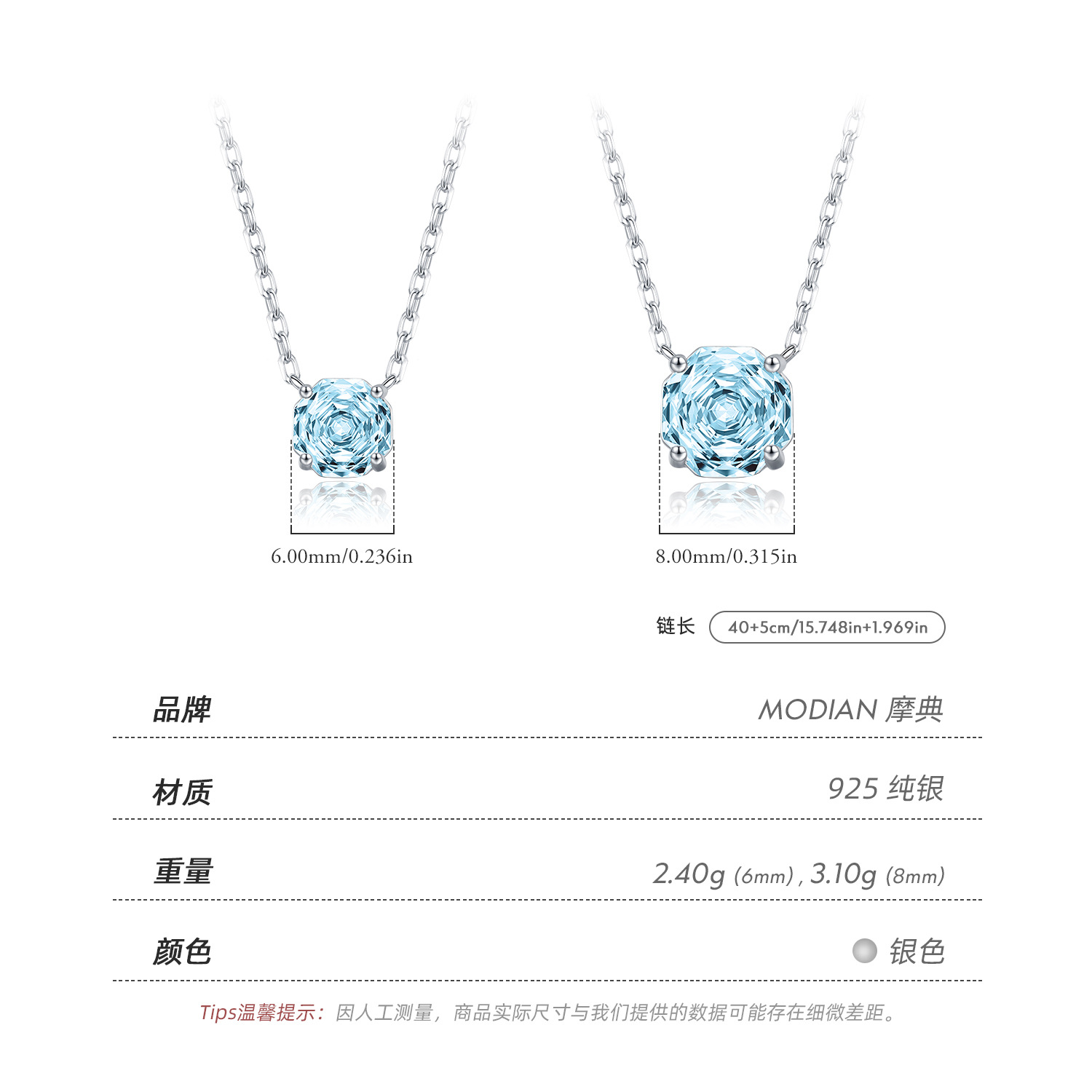 The S925 Silver Octagon Rose Cut Diamond Necklace - Image 4