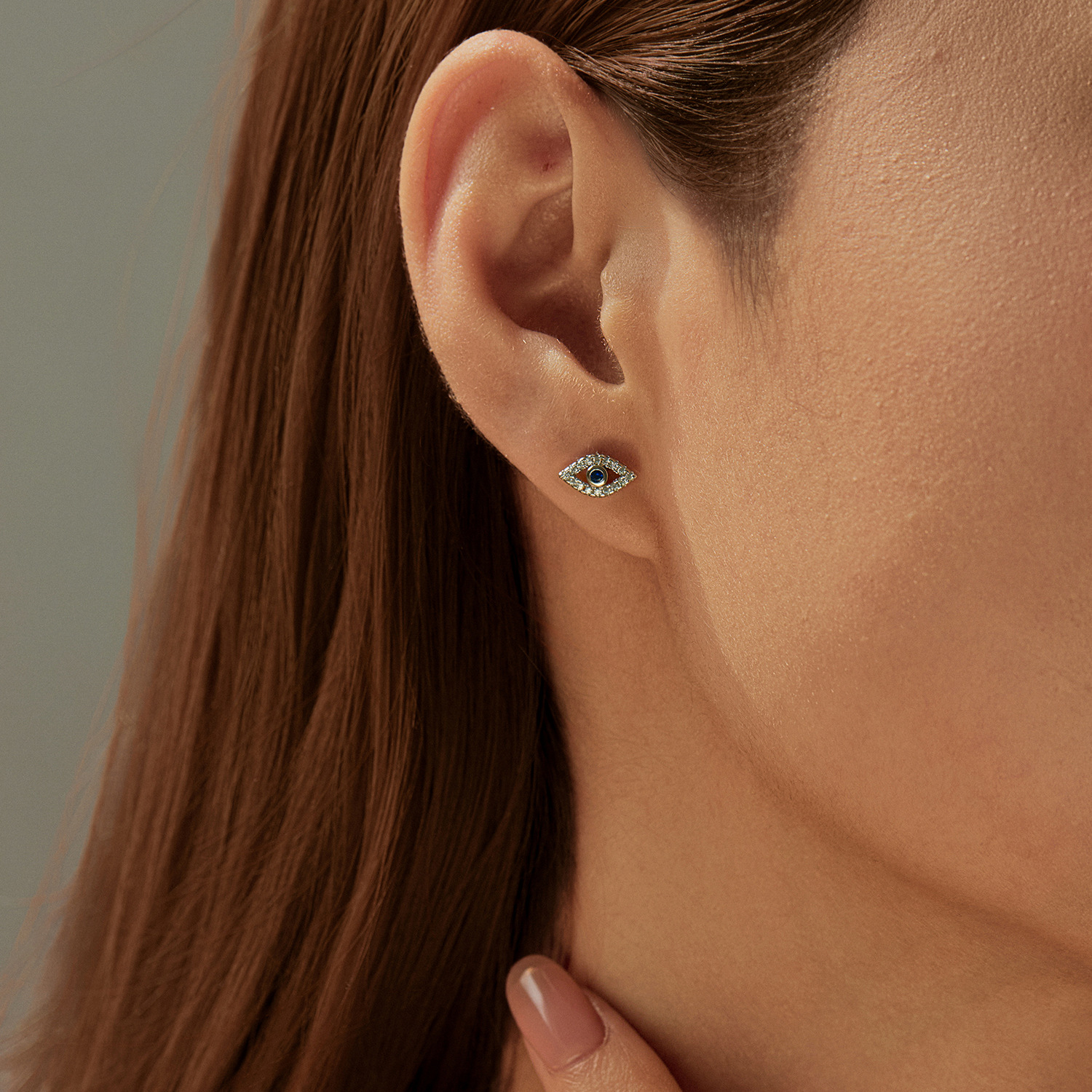 The S925 Sterling Silver Eye Earrings - Image 2