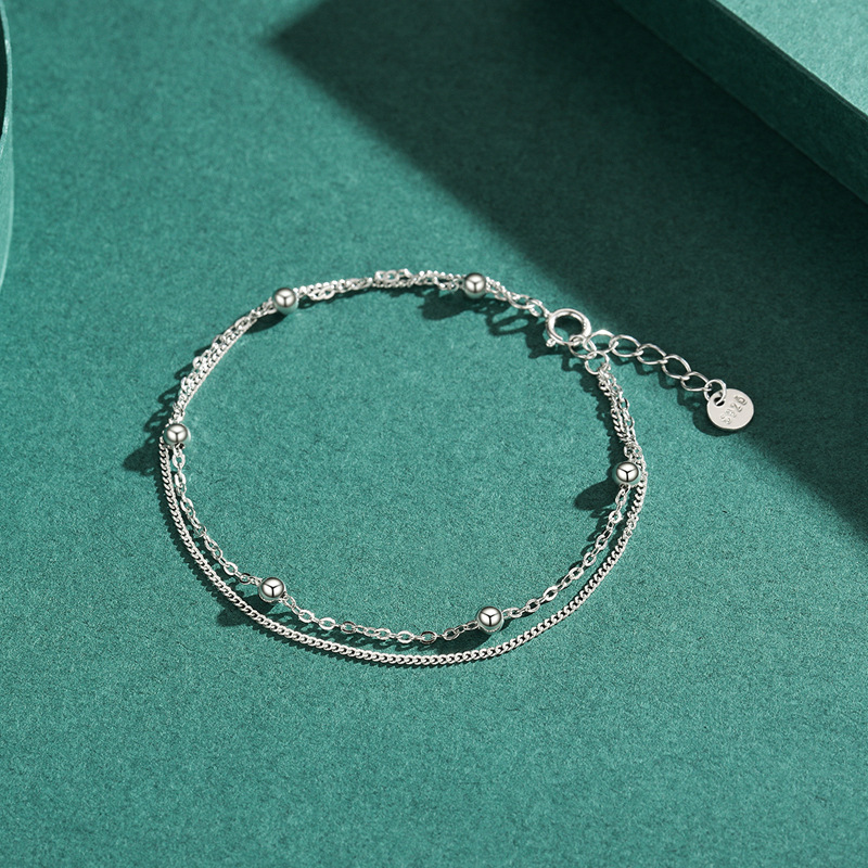 The S925 Sterling Silver Double Layer Bracelet - Image 4