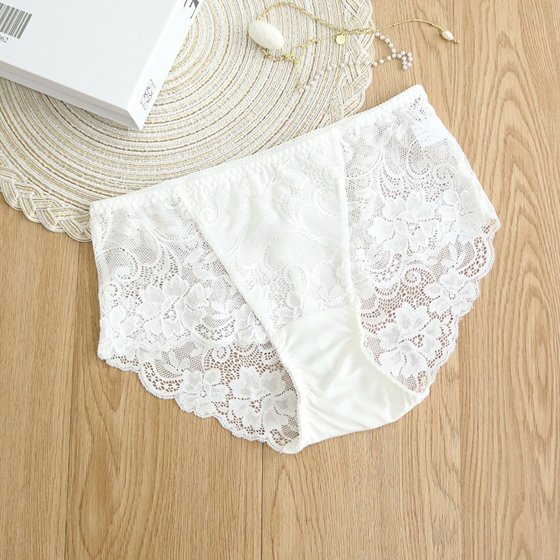 The Silk Knit Lace Trim Mid-Rise Briefs - Image 3
