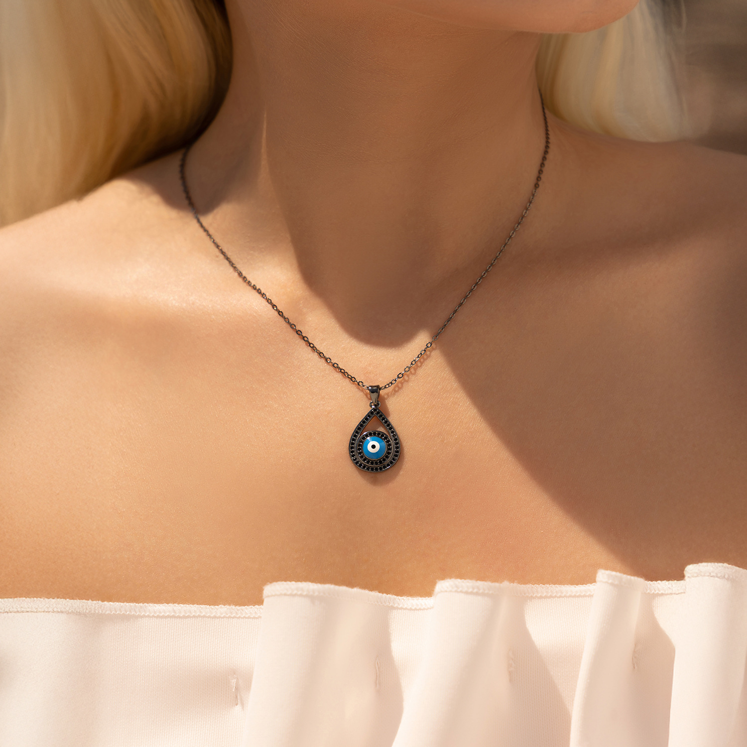 The S925 Sterling Silver Ghost Eye Necklace - Image 2