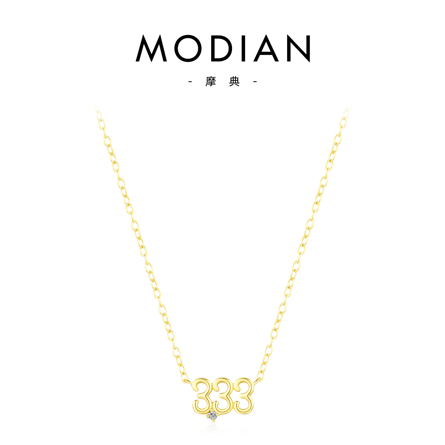 The 925 Sterling Silver Lucky Number 333 Collarbone Chain - Image 5