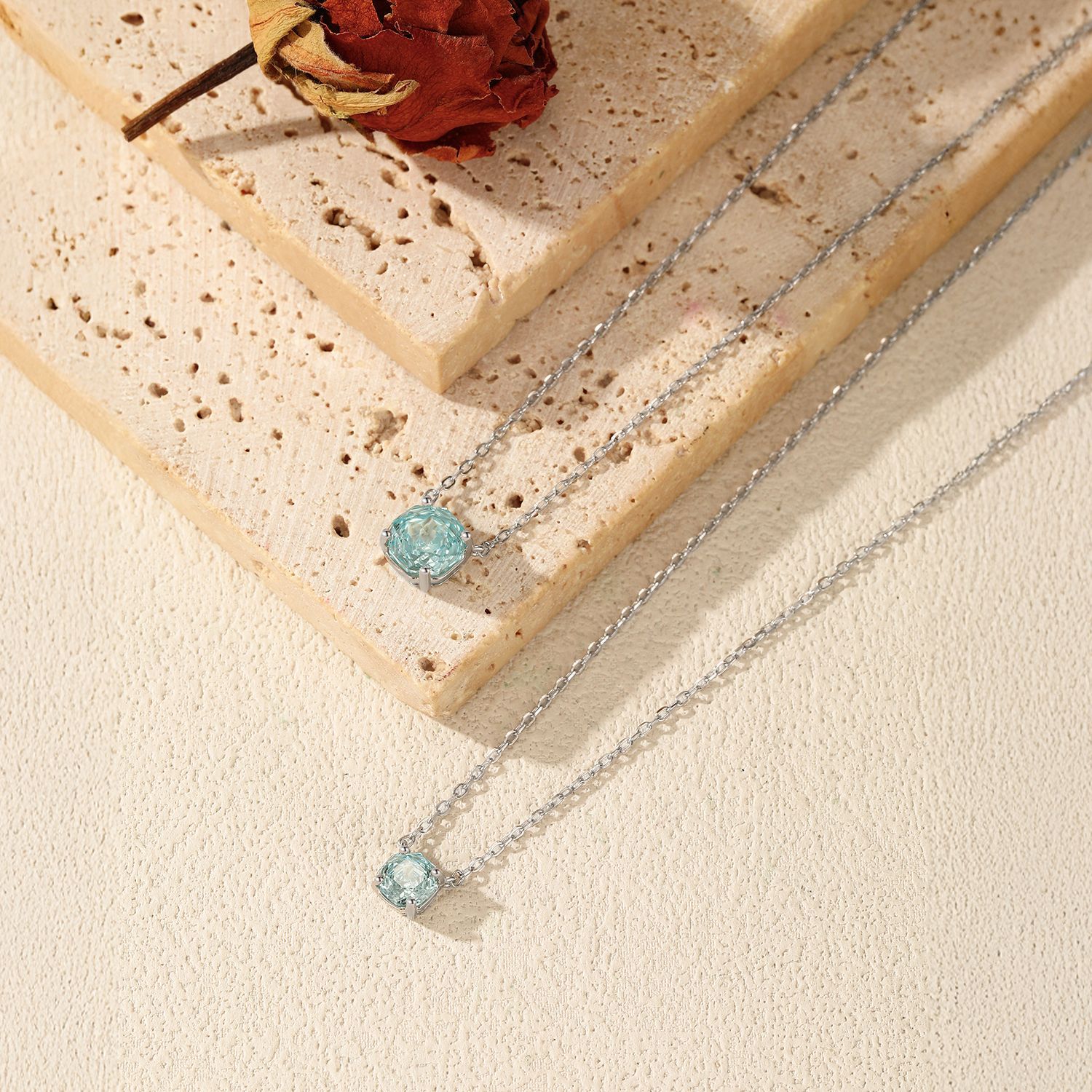 The S925 Silver Octagon Rose Cut Diamond Necklace - Image 3