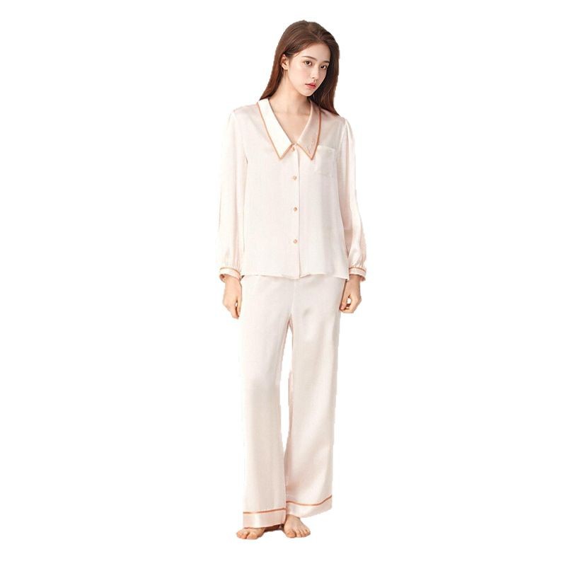 The 100% Mulberry Silk Long Sleeve Pajama Set - Image 5