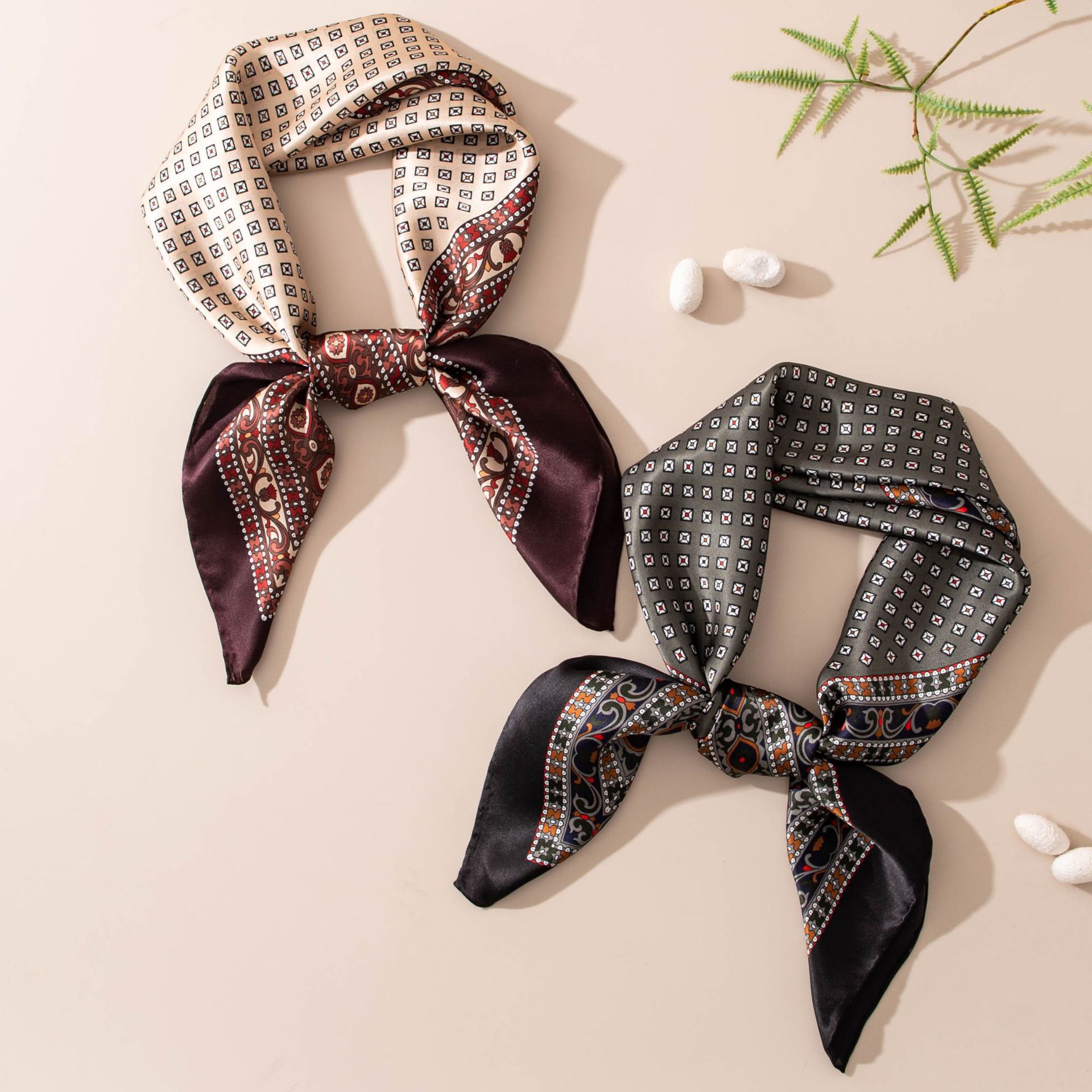 The Pure Silk Square Neck Scarf - Image 4