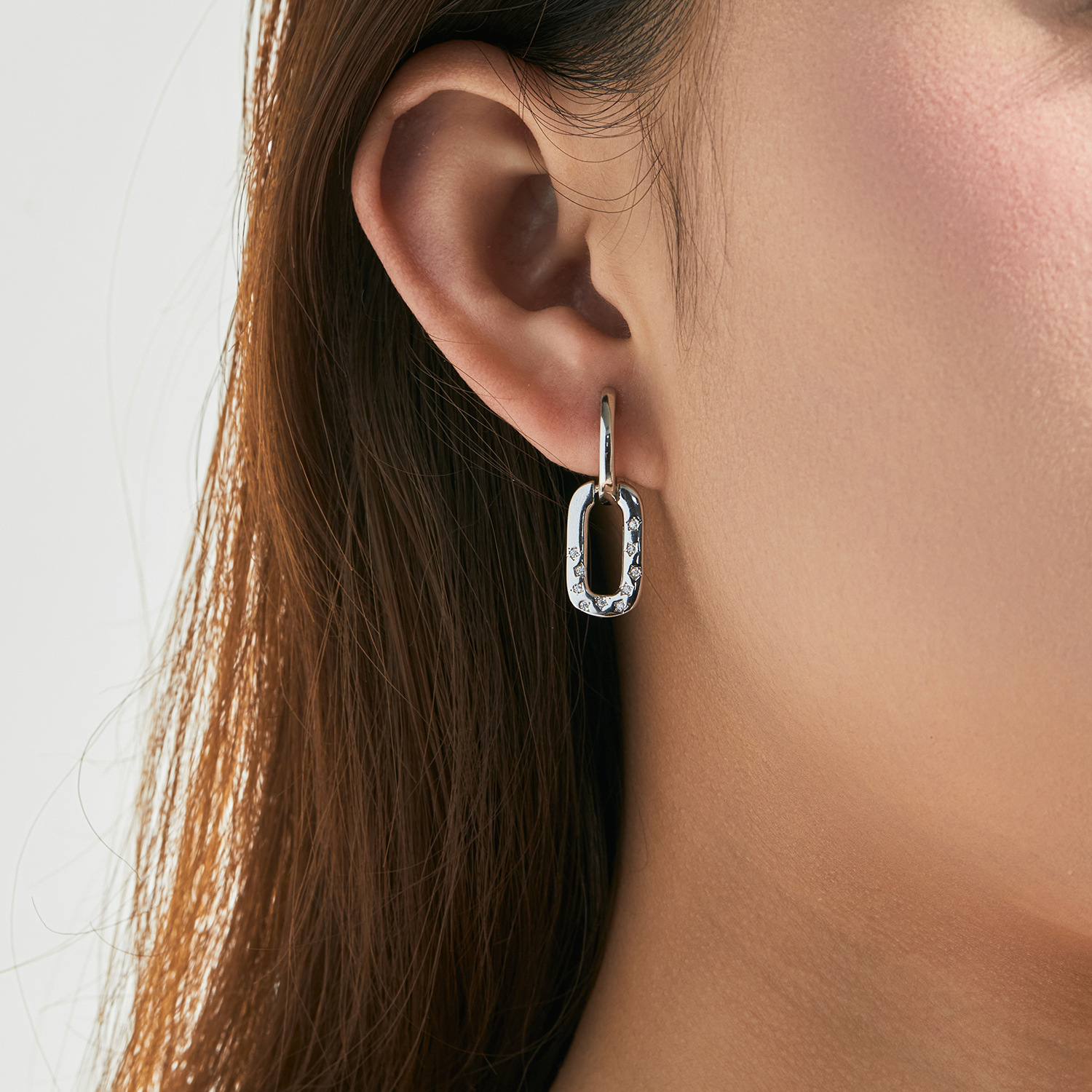 The S925 Silver Geometric Star Stud Earrings - Image 2