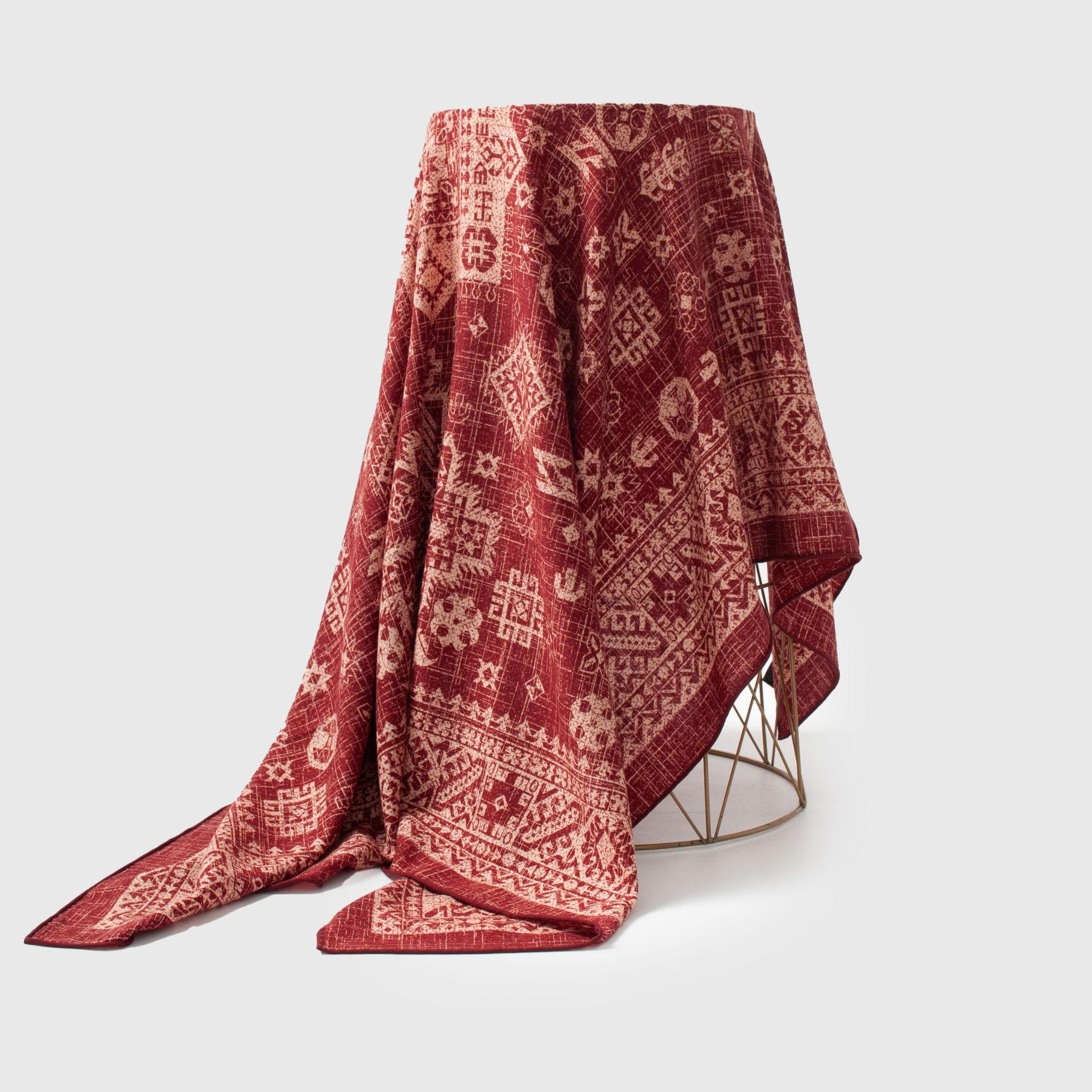 FHZ25-9991-3 Hand Rolled - Double Sided Mystic Pattern Red