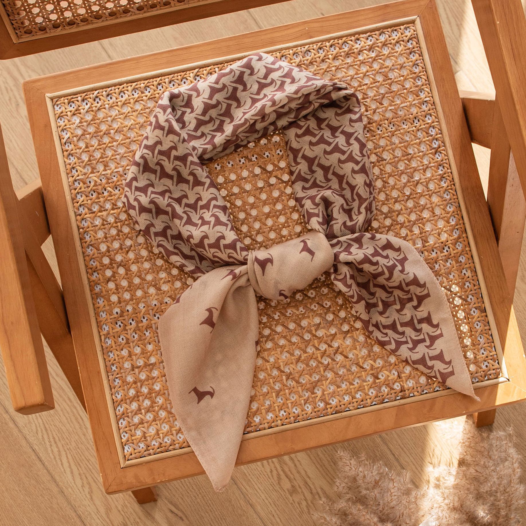 The Printed Wool Square Scarf