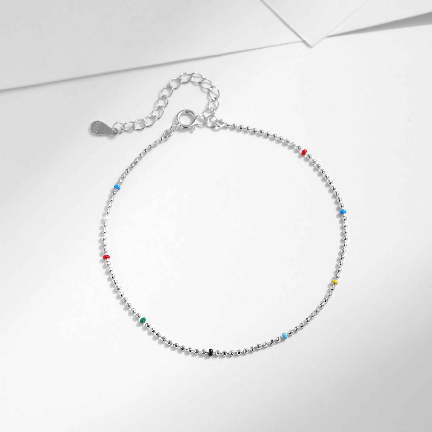 The S925 Sterling Silver Colorful Beaded Bracelet - Image 4