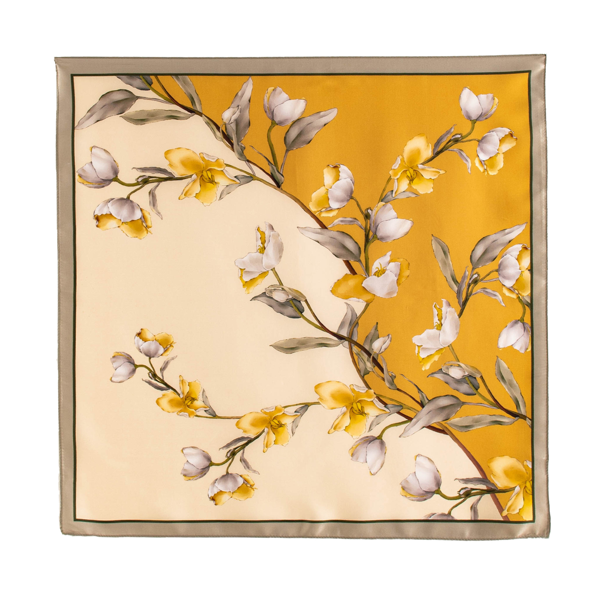 FHZ26-90606-12 Beige Yellow Flower Branch