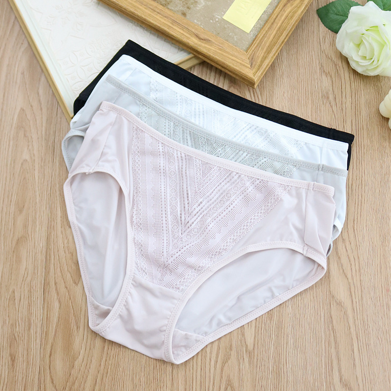 The Silk Lace Trim Mid-Rise Panties - Image 2