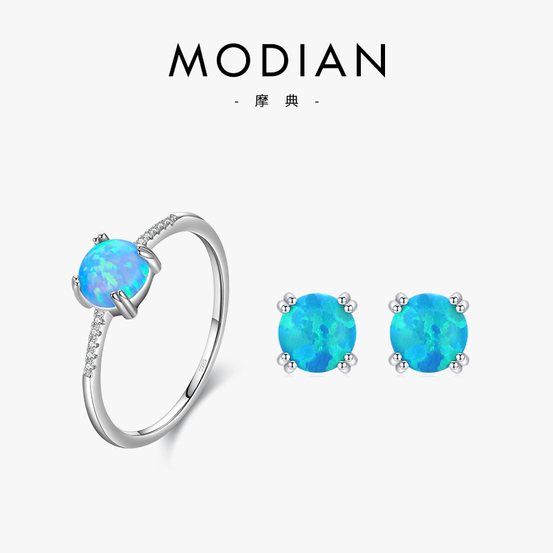 The S925 Sterling Silver Opal Earrings