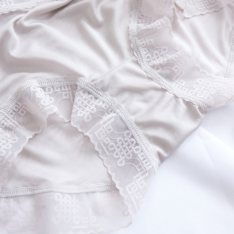 The Mulberry Silk Lace Trim Briefs - Image 3