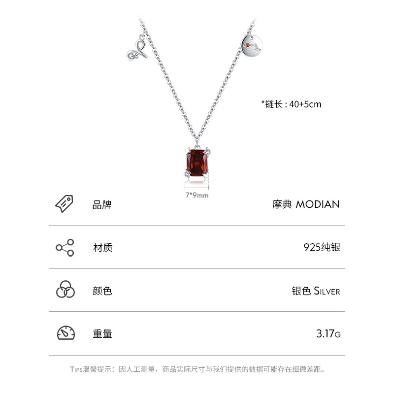 The S925 Sterling Silver Zircon Aries Collarbone Necklace - Image 3