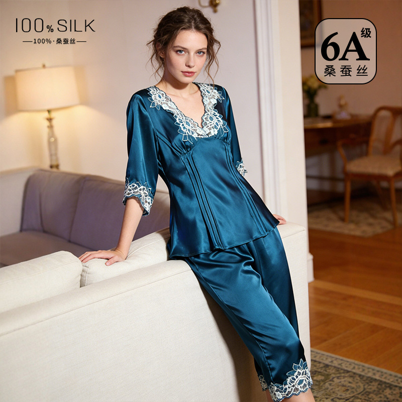 The 100% Mulberry Silk Pajama Set - Image 2