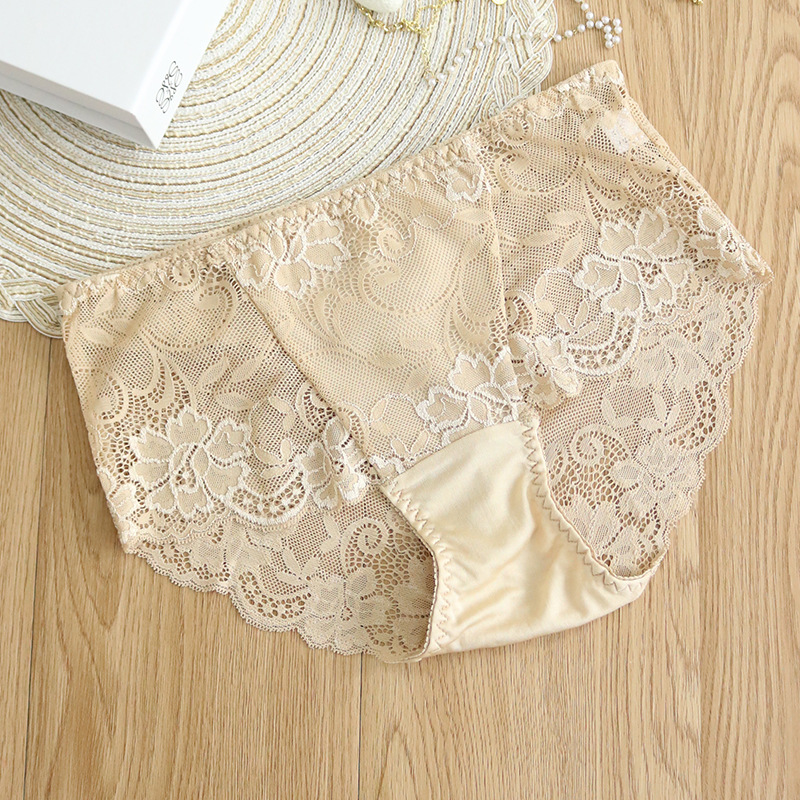 The Silk Knit Lace Trim Mid-Rise Briefs - Image 2