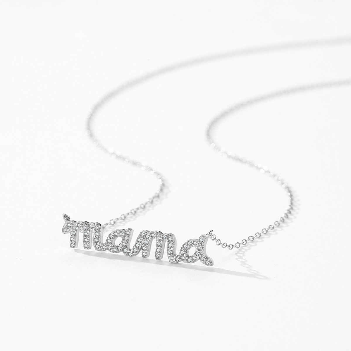 The S925 Sterling Silver Mama Pendant Necklace - Image 4