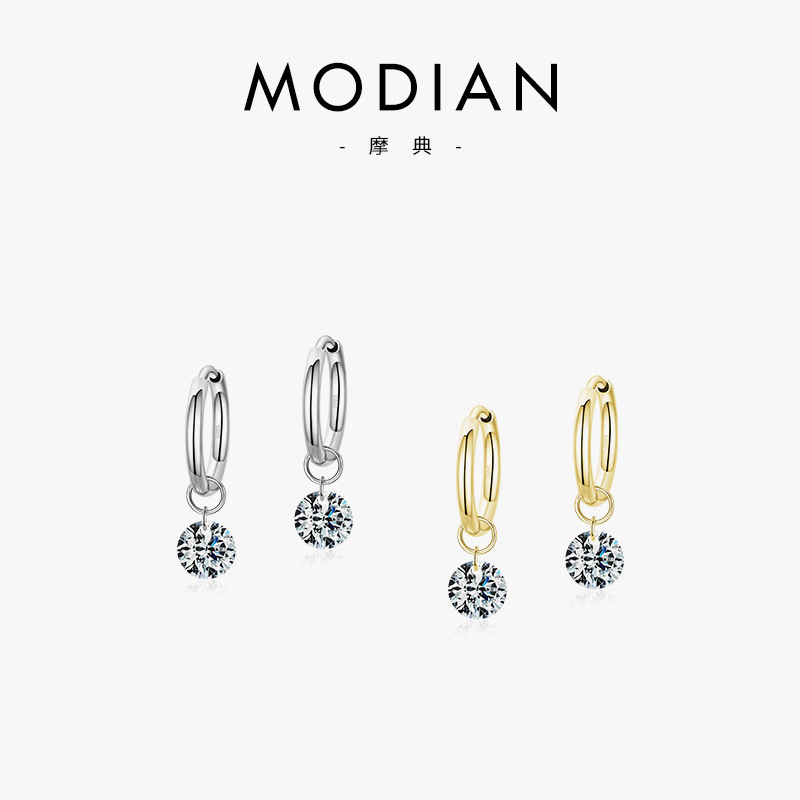 The S925 Sterling Silver Cubic Zirconia Earrings