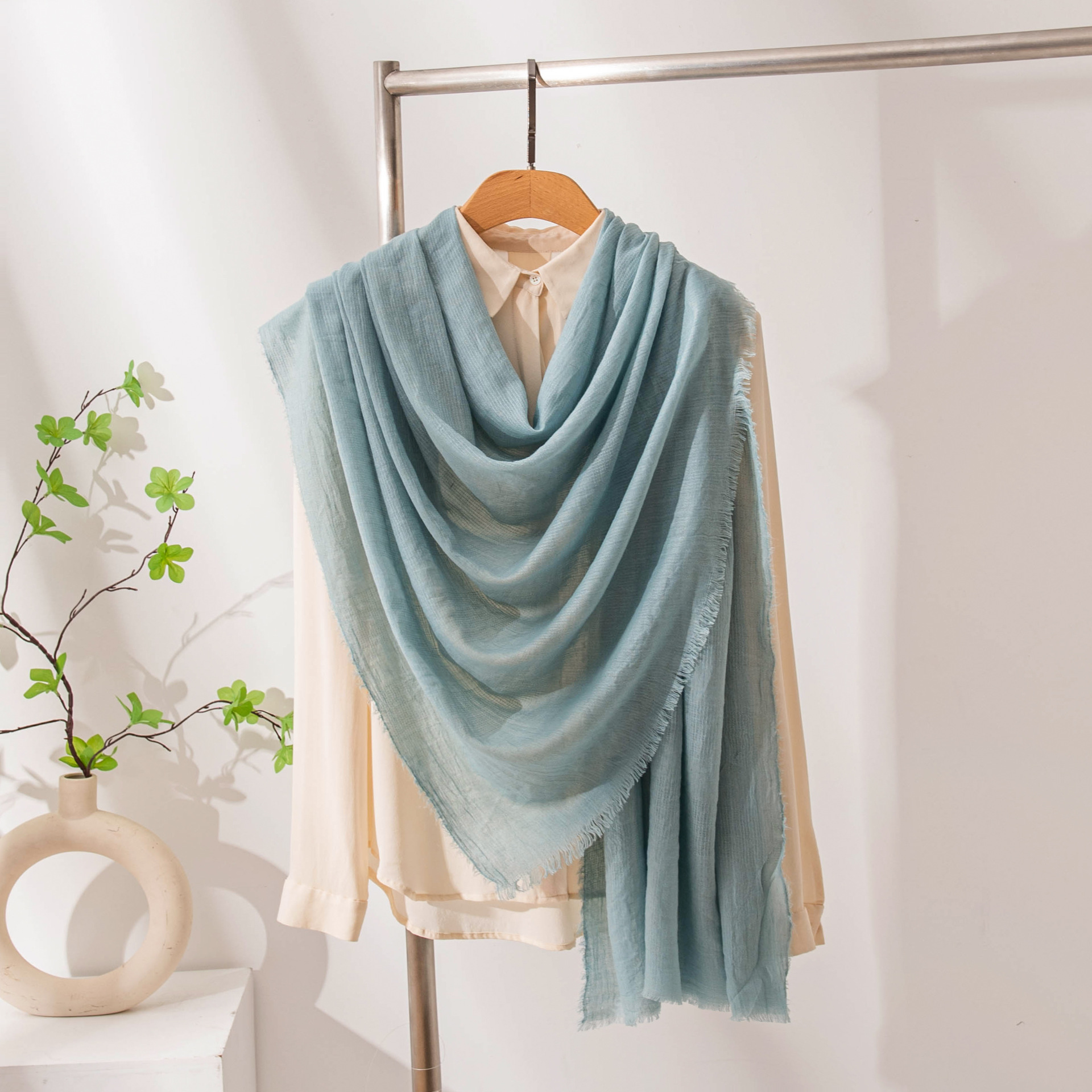 The Lightweight Wool Summer Shawl Scarf - Image 4