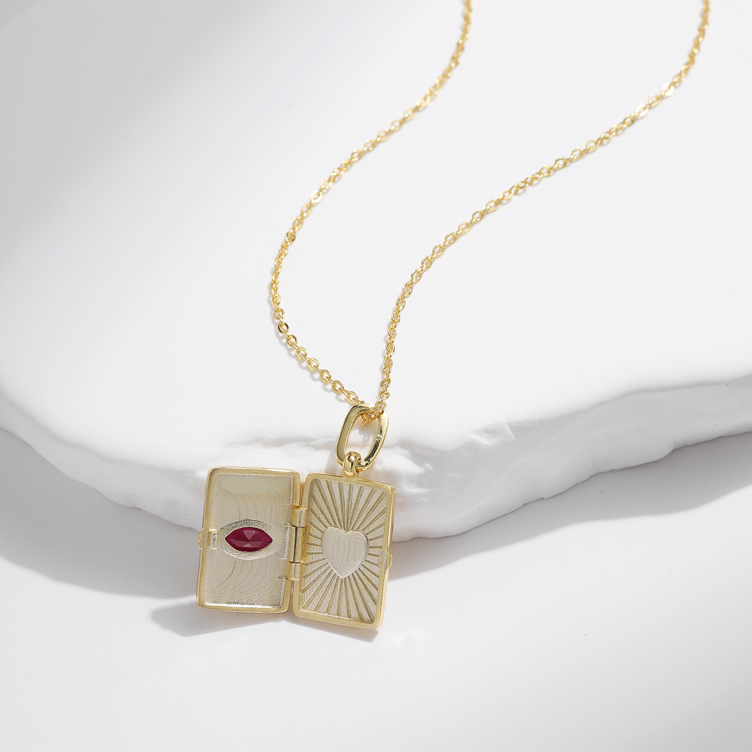 The Vintage Love Letter Heart S925 Sterling Silver Necklace - Image 4