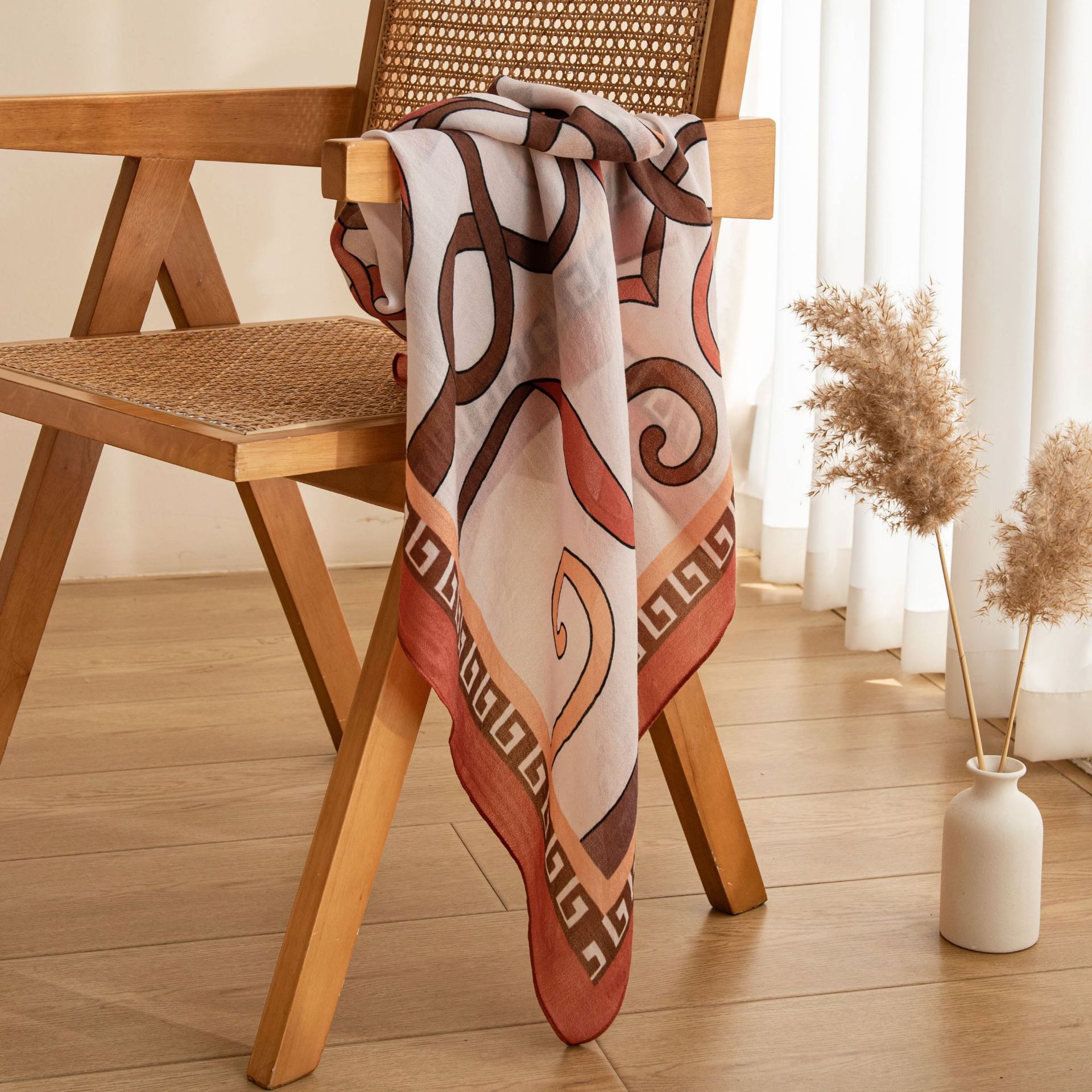 The Water-Soluble Wool Square Scarf - Image 4