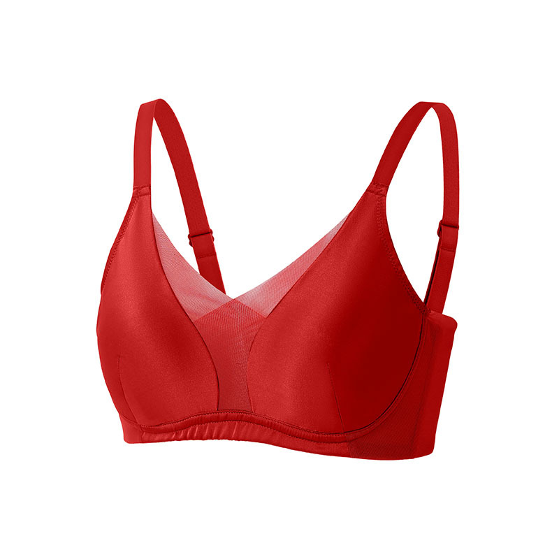 The 19 Momme Silk Satin Wire-Free Deep V Bra - Image 5