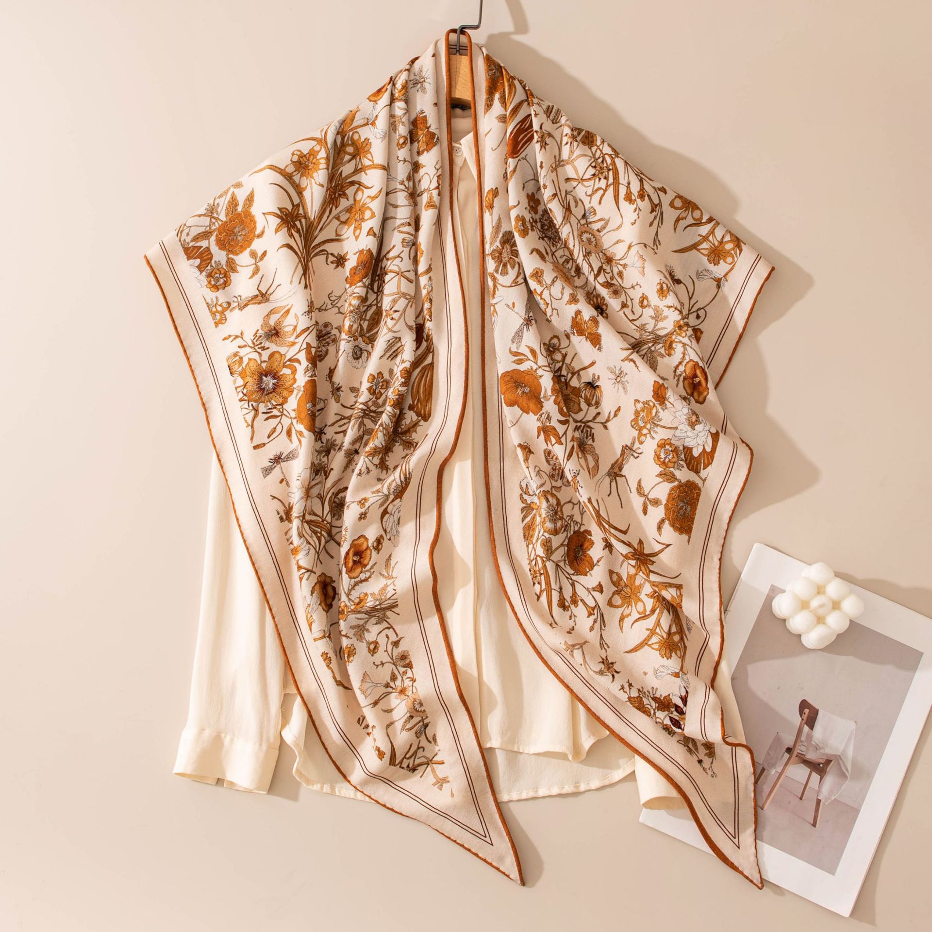 The Double-Sided Silk Wool Triangle Scarf