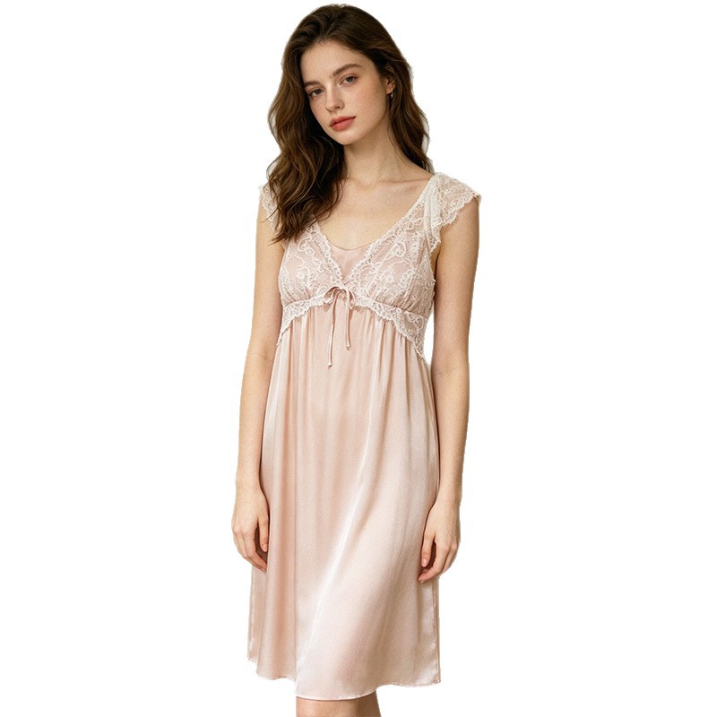 The 100% Mulberry Silk Sleep Dress with Padded Bra - Image 5
