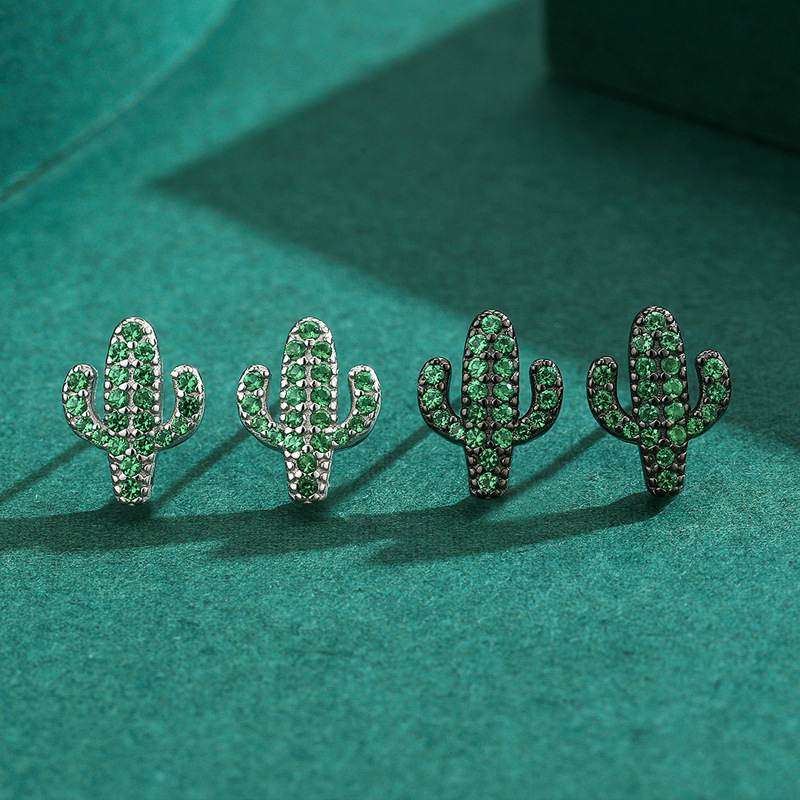 The S925 Sterling Silver Cactus Earrings - Image 4