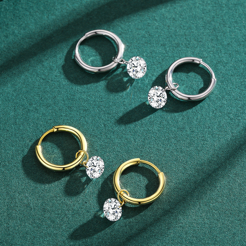 The S925 Sterling Silver Cubic Zirconia Earrings - Image 4