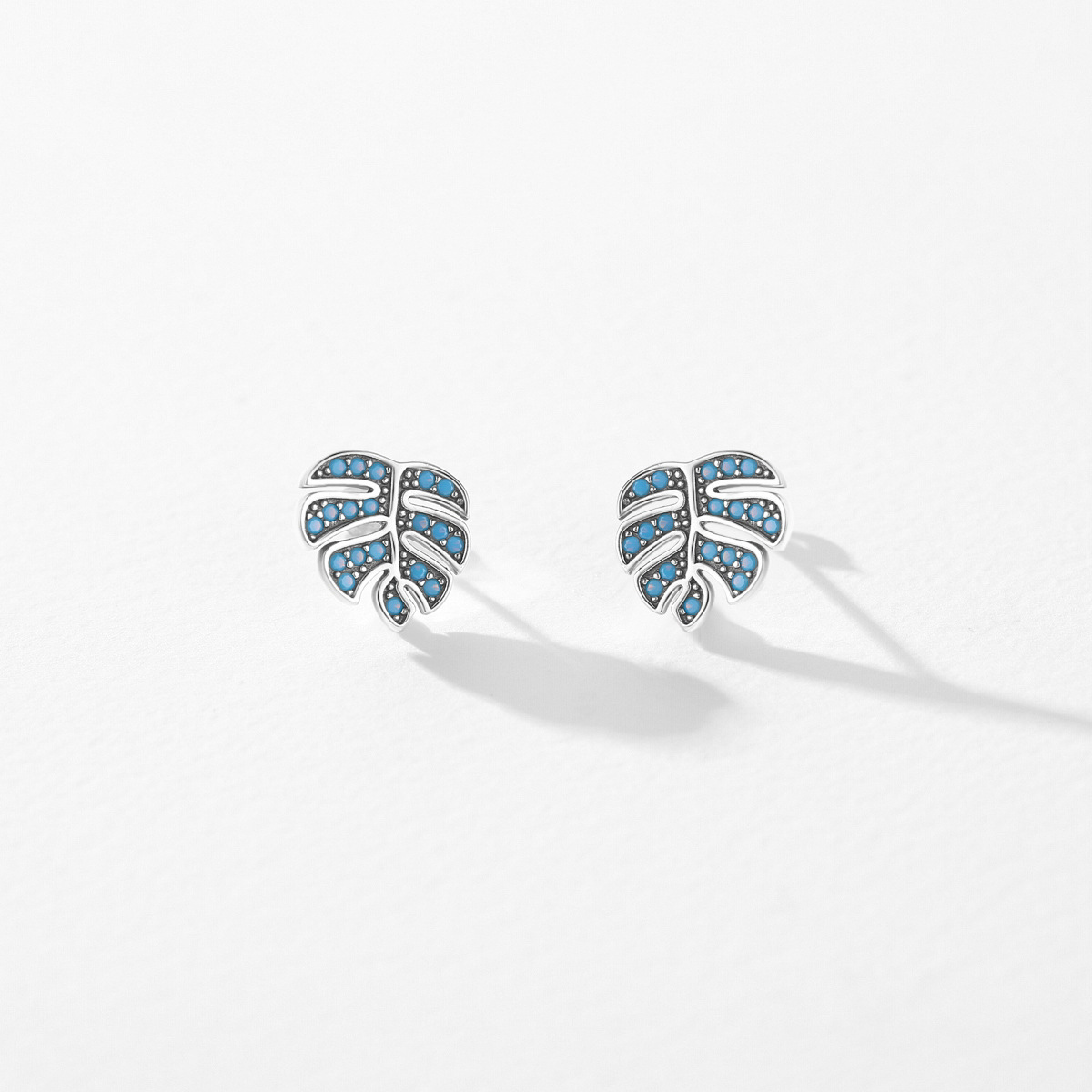 The Turquoise Leaf S925 Sterling Silver Earrings - Image 4