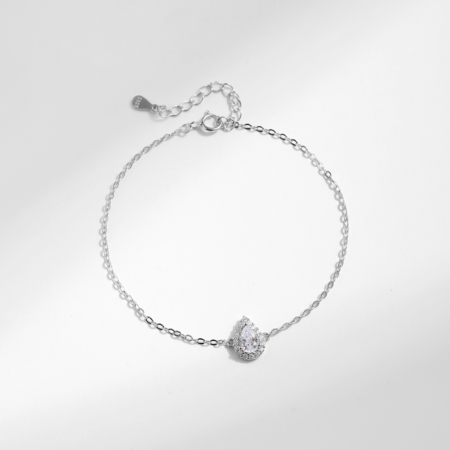 The S925 Sterling Silver Zircon Drop Bracelet - Image 4