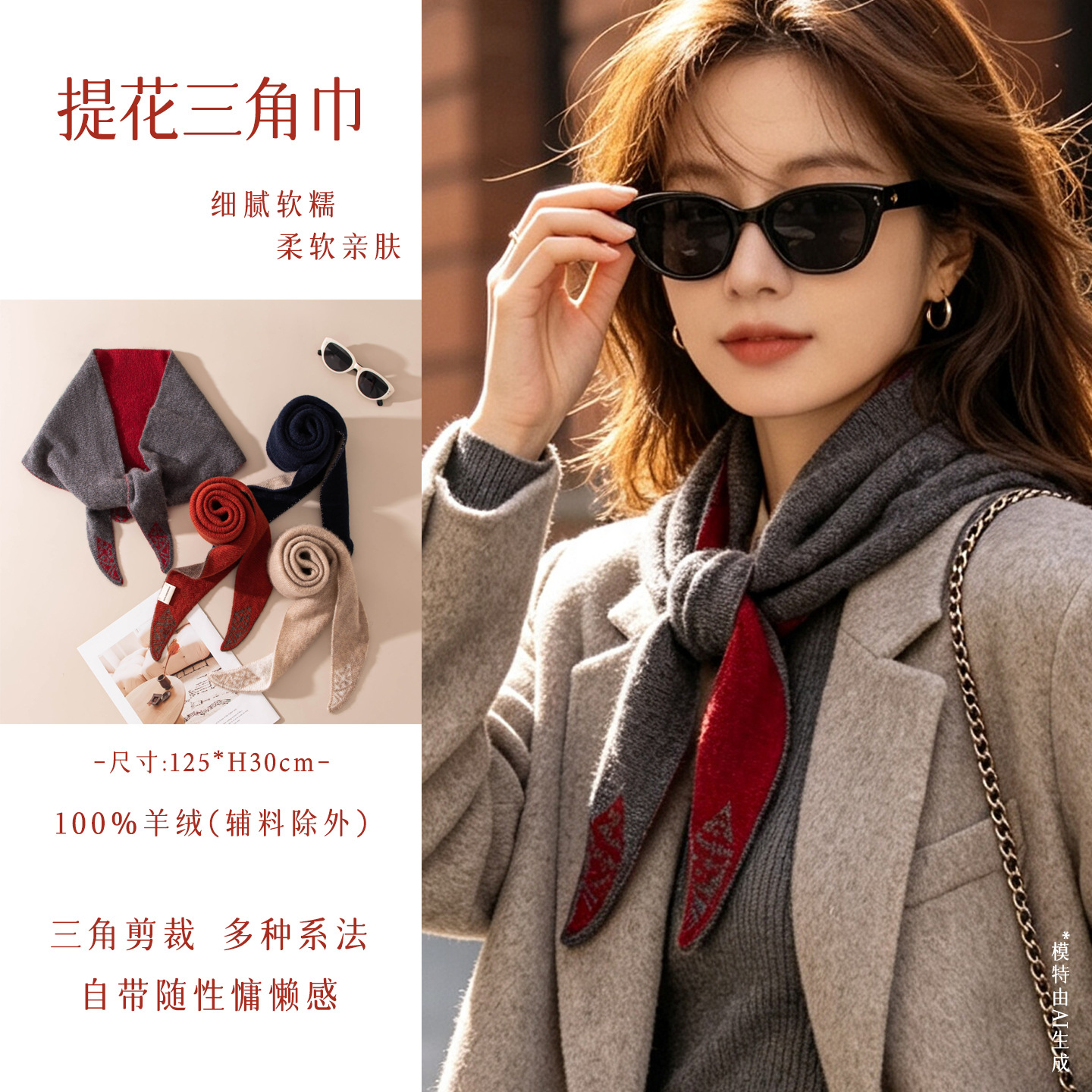 The Lightweight Cashmere Triangle Scarf