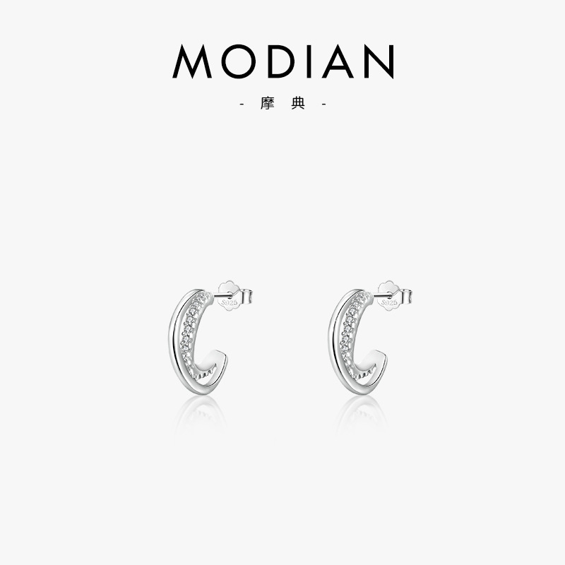 The S925 Sterling Silver Geometric Minimalist Earrings