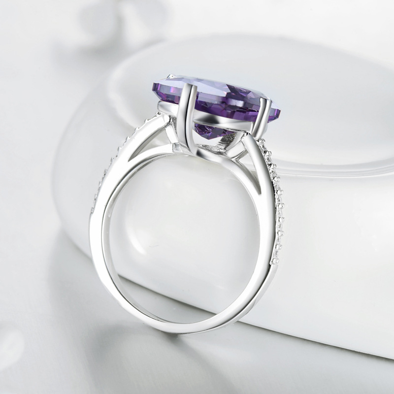 The S925 Rectangle Zirconia Statement Ring - Image 4