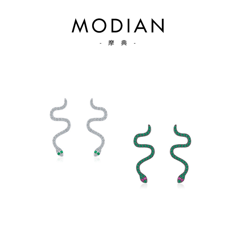 The S925 Sterling Silver Snake Earrings - Image 5