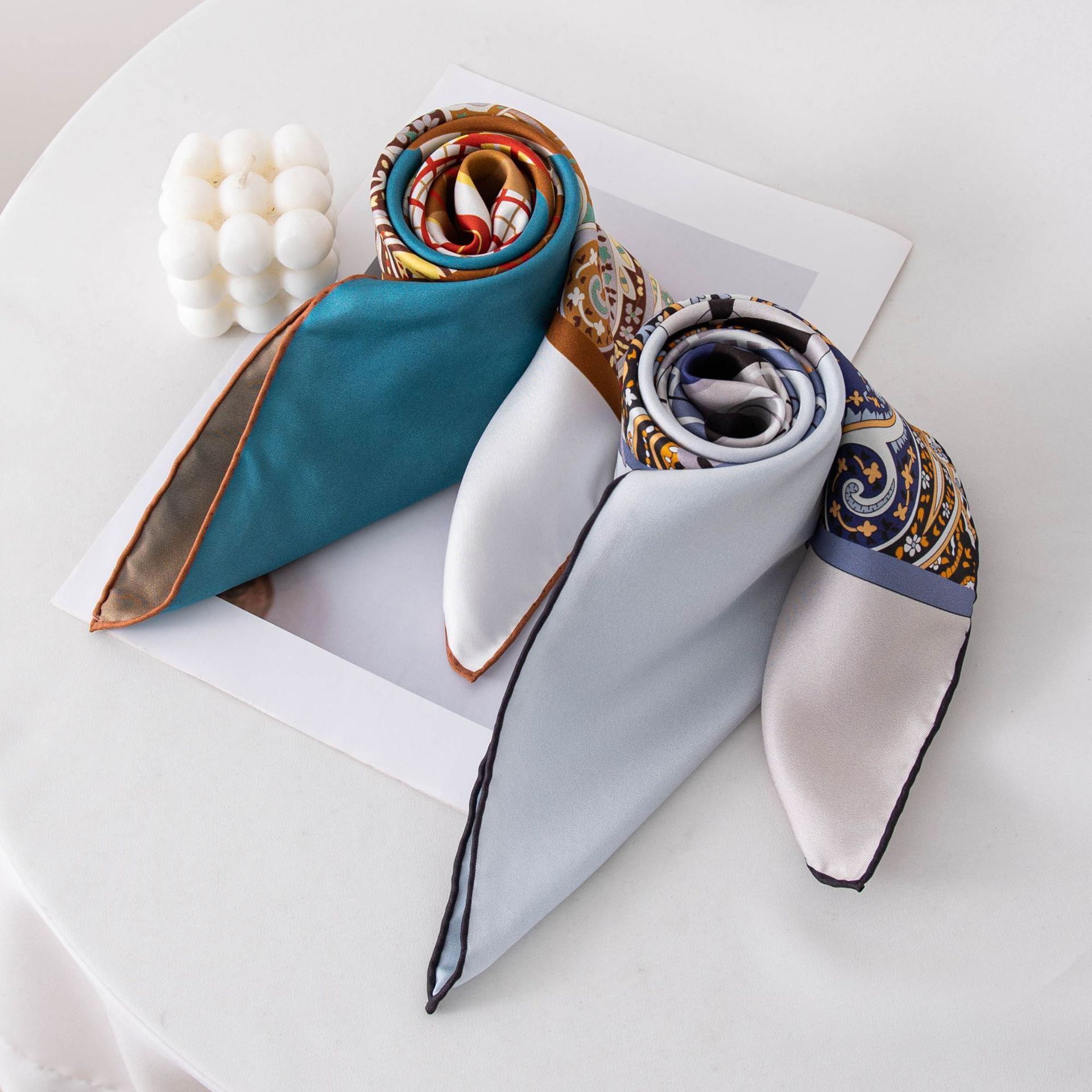 The 16MM Twill Silk Square Scarf 90cm - Image 4