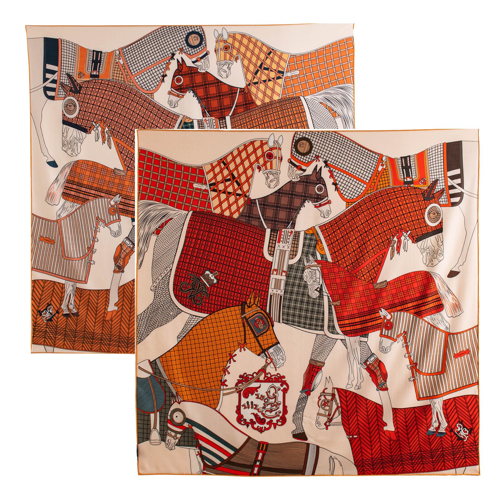 FHZ25-90050-1 Hand Rolled - Double-sided Art Horse Towel