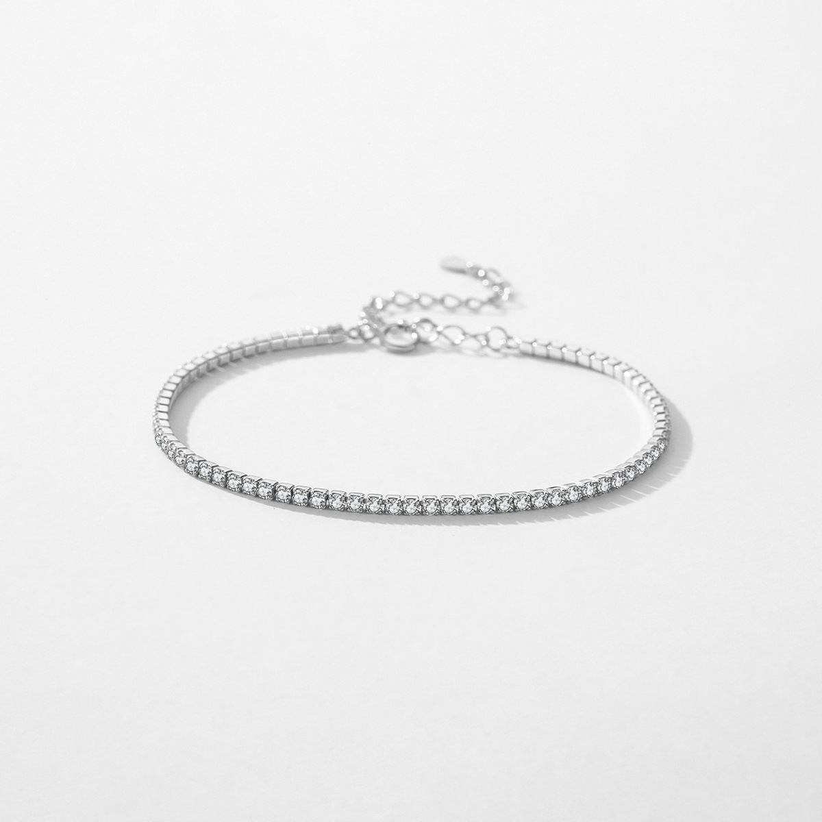 The S925 Sterling Silver Sparkling Rhinestone Bracelet - Image 4