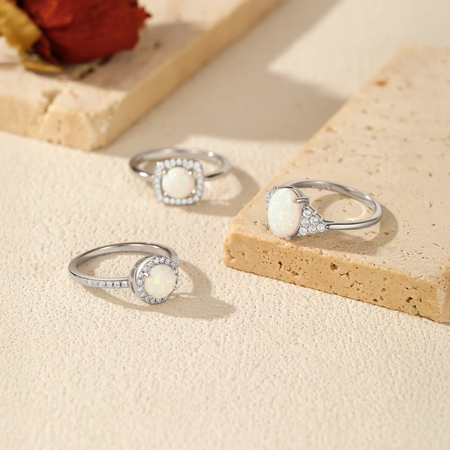 The Sterling Silver Synthetic Opal Ring - Image 4