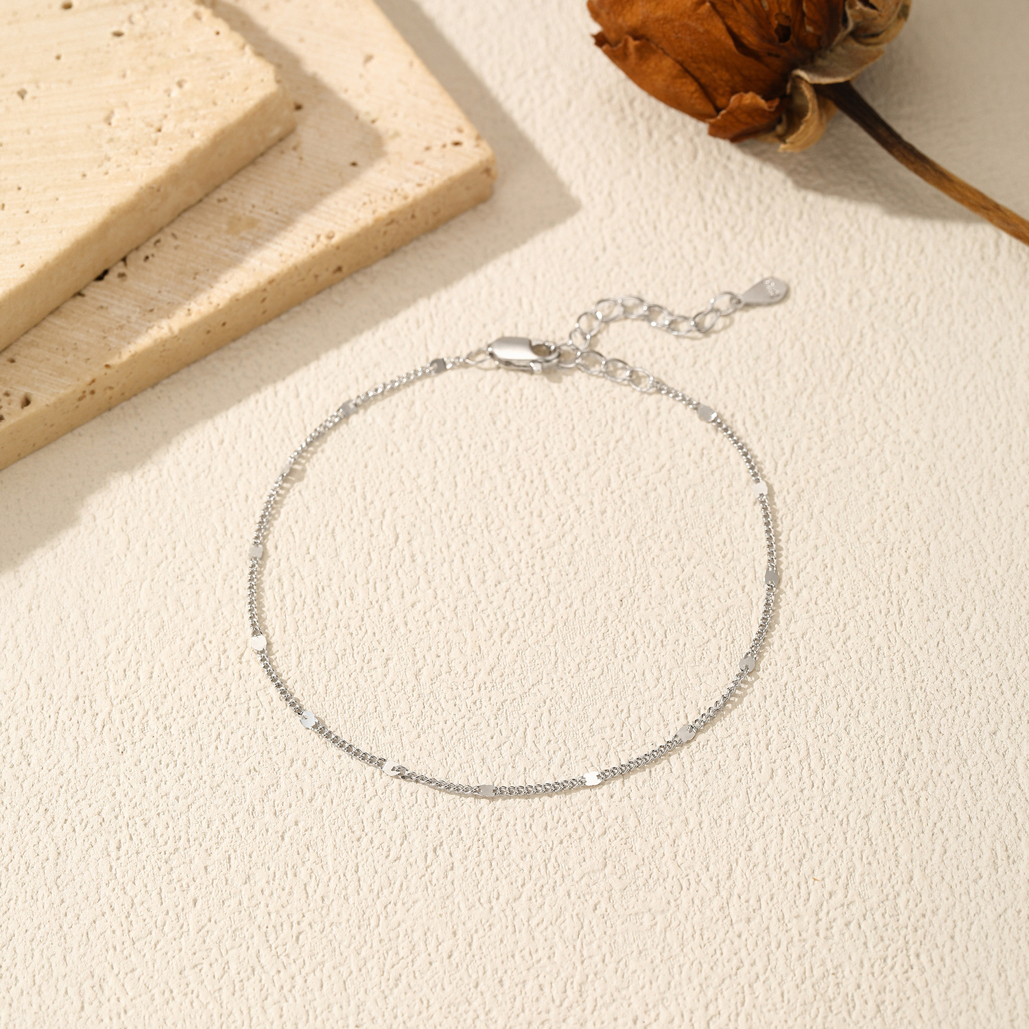 The S925 Sterling Silver Side Chain Bracelet - Image 4