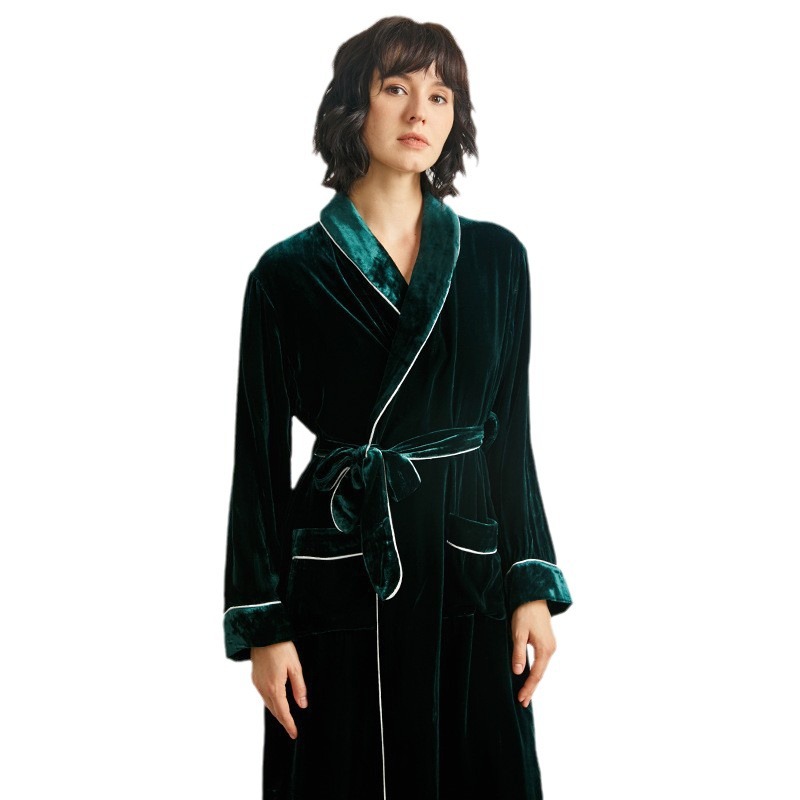 The Plush Fleece Long Sleeve Velvet Housecoat - Image 5
