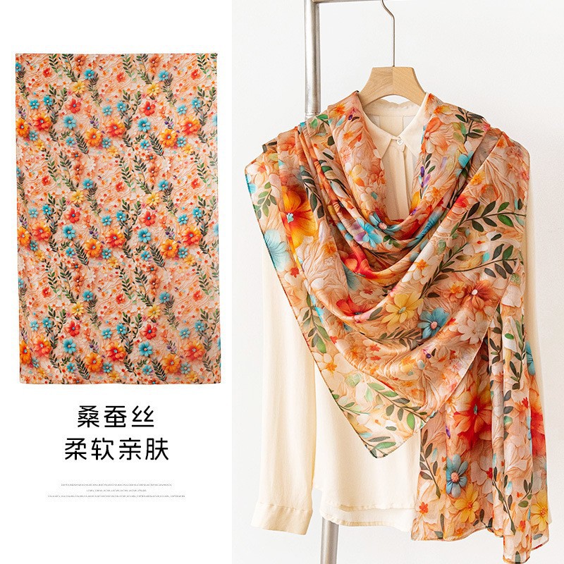 FHZ25-9942-1 Orange Floral Print